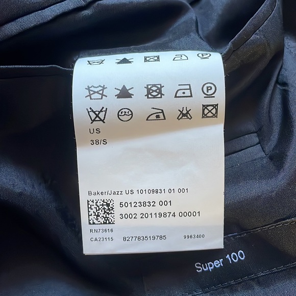 Hugo boss black baker jazz tuxedo suit jacket 38/s - Picture 9 of 10